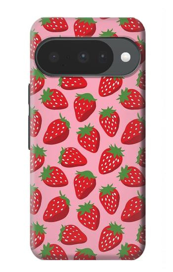 S3719 いちご柄 Strawberry Pattern Google Pixel 10, 10 Pro バックケース、フリップケース・カバー