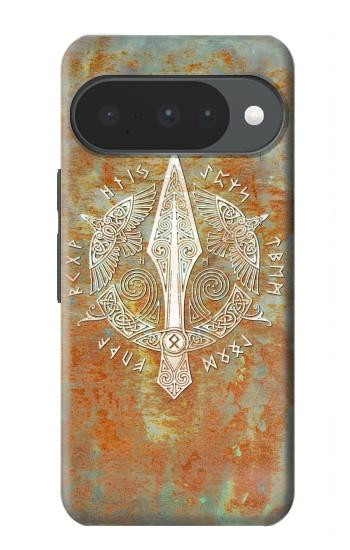 S3827 オーディン北欧バイキングシンボルのグングニル槍 Gungnir Spear of Odin Norse Viking Symbol Google Pixel 10, 10 Pro バックケース、フリップケース・カバー