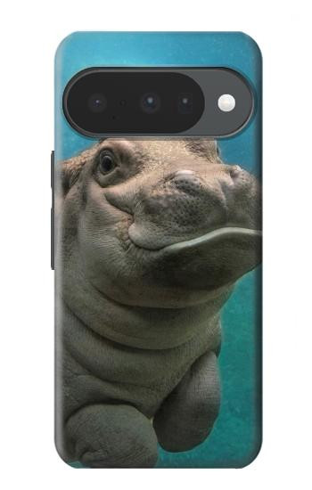 S3871 かわいい赤ちゃんカバ カバ Cute Baby Hippo Hippopotamus Google Pixel 10, 10 Pro バックケース、フリップケース・カバー
