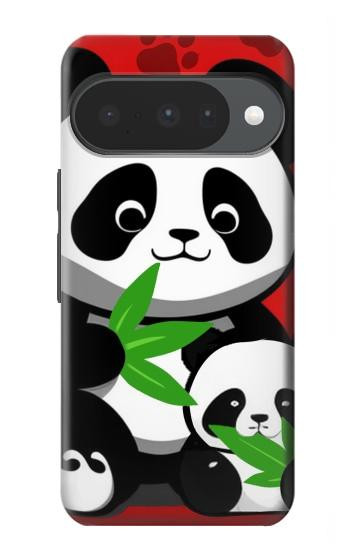 S3929 竹を食べるかわいいパンダ Cute Panda Eating Bamboo Google Pixel 10, 10 Pro バックケース、フリップケース・カバー