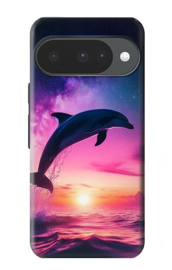 S3980 イルカの夕焼けと天の川 Dolphin Sunset Milky Way Google Pixel 10, 10 Pro バックケース、フリップケース・カバー