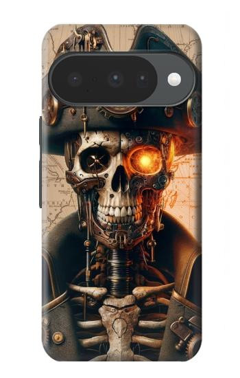 S4018 スチームパンク 海賊の頭蓋骨 Steampunk Pirate Skull Google Pixel 10, 10 Pro バックケース、フリップケース・カバー