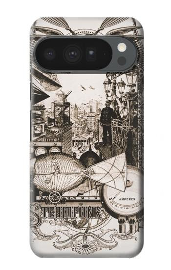 S1681 スチームパンク 図面 Steampunk Drawing Google Pixel 10 Pro XL バックケース、フリップケース・カバー