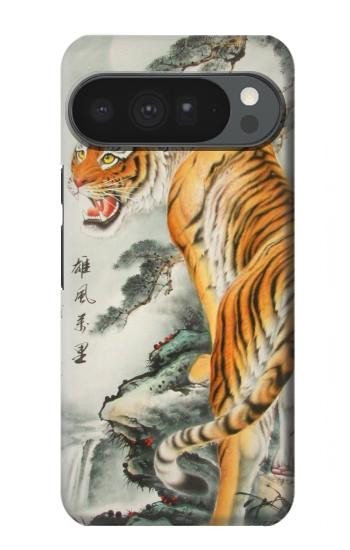 S1934 虎絵画 Tiger Painting Google Pixel 10 Pro XL バックケース、フリップケース・カバー