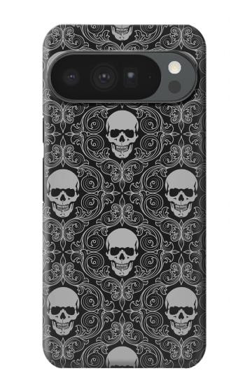 S2371 スカルヴィンテージモノクロのパターン Skull Vintage Monochrome Pattern Google Pixel 10 Pro XL バックケース、フリップケース・カバー