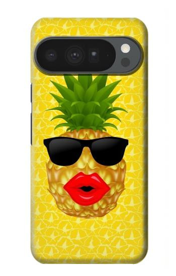 S2443 楽しい パイナップルサングラス 接吻 Funny Pineapple Sunglasses Kiss Google Pixel 10 Pro XL バックケース、フリップケース・カバー