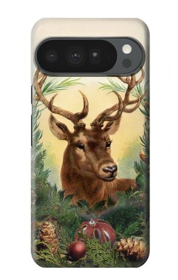S2841 ヴィンテージ トナカイ クリスマス Vintage Reindeer Christmas Google Pixel 10 Pro XL バックケース、フリップケース・カバー