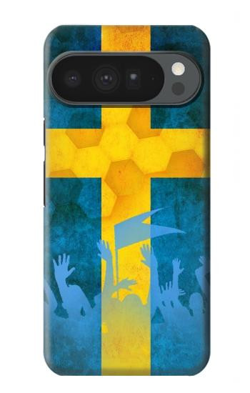 S2990 スウェーデンサッカー Sweden Football Soccer Flag Google Pixel 10 Pro XL バックケース、フリップケース・カバー