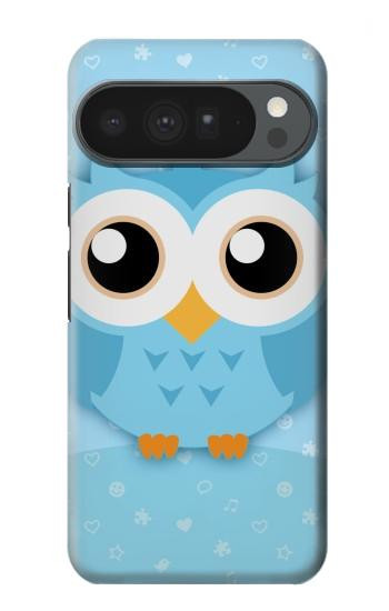 S3029 かわいい青いフクロウ Cute Blue Owl Google Pixel 10 Pro XL バックケース、フリップケース・カバー