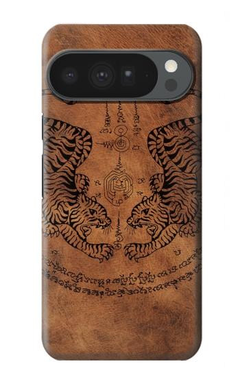 S3209 虎のサクヤン Sak Yant Twin Tiger Google Pixel 10 Pro XL バックケース、フリップケース・カバー