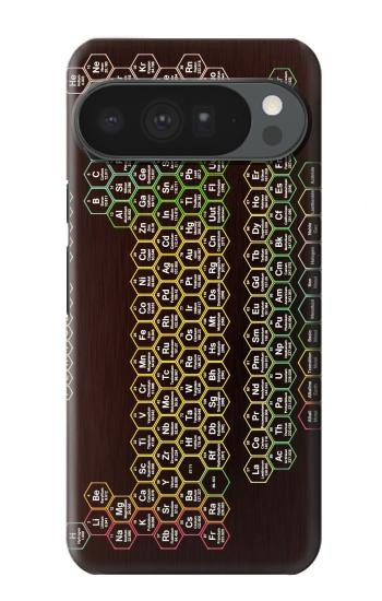 S3544 ネオンハニカム周期表 Neon Honeycomb Periodic Table Google Pixel 10 Pro XL バックケース、フリップケース・カバー