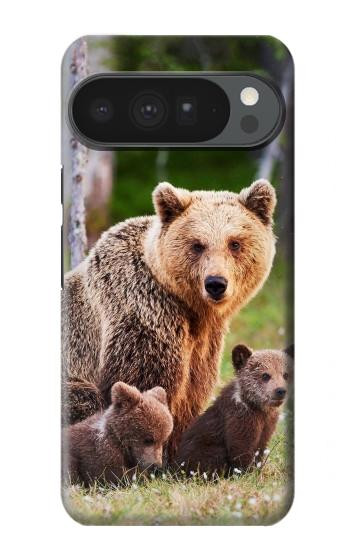 S3558 くまの家族 Bear Family Google Pixel 10 Pro XL バックケース、フリップケース・カバー