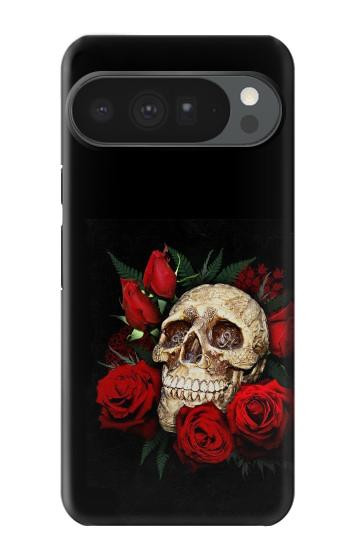 S3753 ダークゴシックゴススカルローズ Dark Gothic Goth Skull Roses Google Pixel 10 Pro XL バックケース、フリップケース・カバー