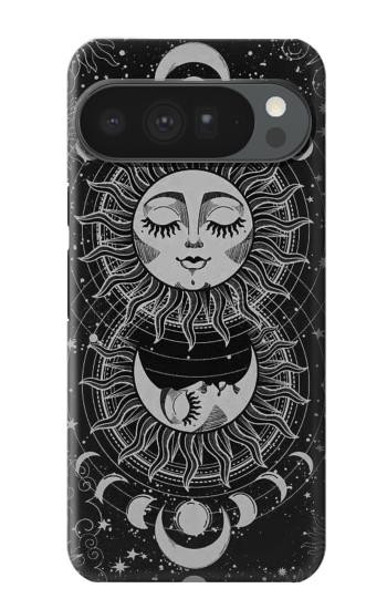 S3854 神秘的な太陽の顔三日月 Mystical Sun Face Crescent Moon Google Pixel 10 Pro XL バックケース、フリップケース・カバー