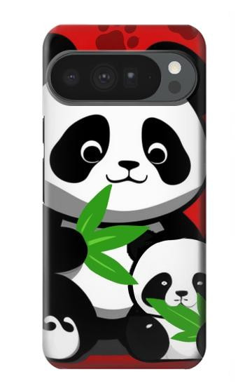 S3929 竹を食べるかわいいパンダ Cute Panda Eating Bamboo Google Pixel 10 Pro XL バックケース、フリップケース・カバー