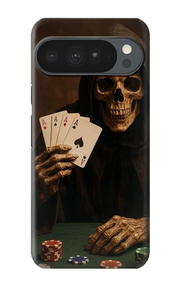 S3994 死神ポーカー勝利 Grim Reaper Poker Win Google Pixel 10 Pro XL バックケース、フリップケース・カバー
