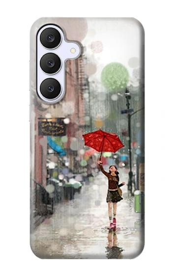 S0108 雨の中の少女 Girl in The Rain Samsung Galaxy S25 FE バックケース、フリップケース・カバー