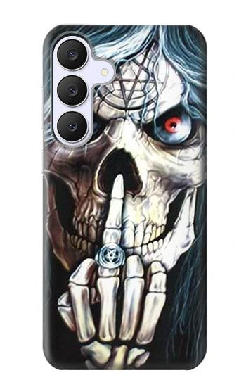 S0222 スカルペンタグラム 五芒星 Skull Pentagram Samsung Galaxy S25 FE バックケース、フリップケース・カバー