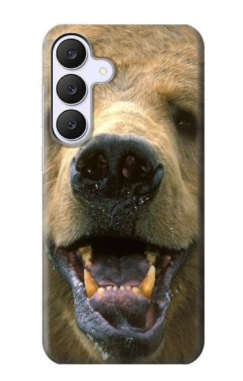 S0840 グリズリーベアの顔 Grizzly Bear Face Samsung Galaxy S25 FE バックケース、フリップケース・カバー