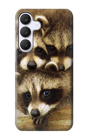 S0977 アライグマの赤ちゃん Baby Raccoons Samsung Galaxy S25 FE バックケース、フリップケース・カバー