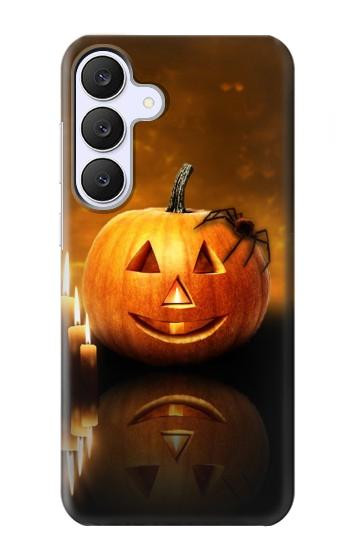 S1083 南瓜 蜘蛛 蝋燭 ハロウィーン Pumpkin Spider Candles Halloween Samsung Galaxy S25 FE バックケース、フリップケース・カバー