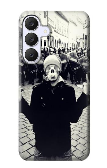 S1108 スクリームマスク 抗議者 Skull Mask Man Protester Samsung Galaxy S25 FE, S26 FE バックケース、フリップケース・カバー
