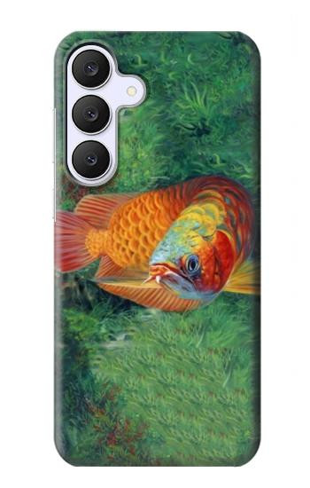 S1157 レッドアロワナ Red Arowana Fish Samsung Galaxy S25 FE バックケース、フリップケース・カバー