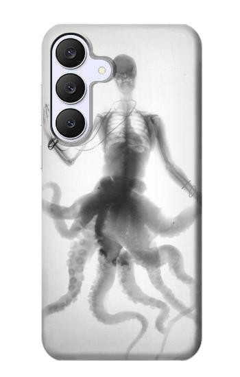 S1432 頭蓋骨のタコのX線 Skull Octopus X-ray Samsung Galaxy S25 FE バックケース、フリップケース・カバー