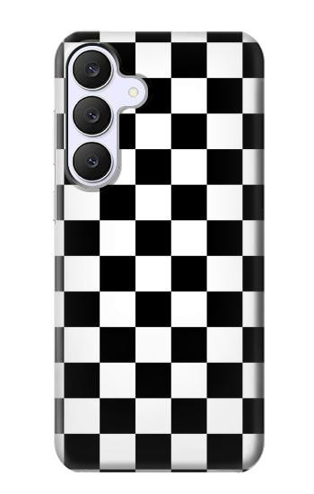 S1611 チェッカーボード Black and White Check Chess Board Samsung Galaxy S25 FE バックケース、フリップケース・カバー