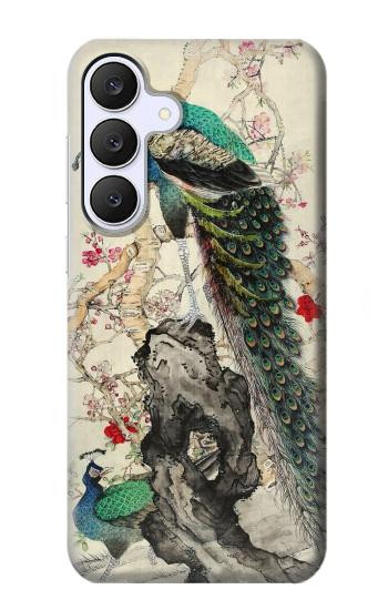 S2086 孔雀の絵画 Peacock Painting Samsung Galaxy S25 FE バックケース、フリップケース・カバー