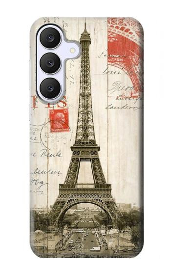 S2108 エッフェル塔パリポストカード Eiffel Tower Paris Postcard Samsung Galaxy S25 FE バックケース、フリップケース・カバー