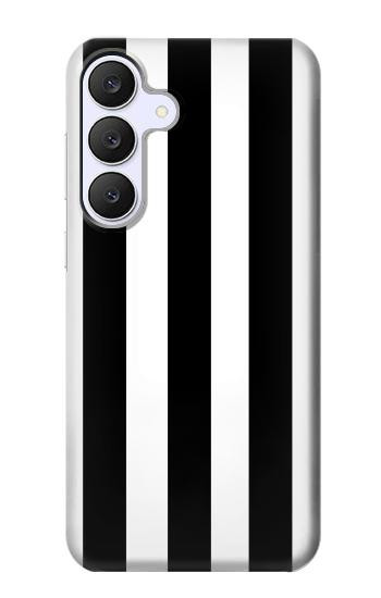 S2297 黒と白の縦縞 Black and White Vertical Stripes Samsung Galaxy S25 FE, S26 FE バックケース、フリップケース・カバー