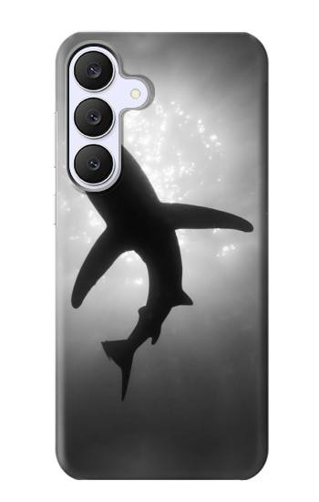 S2367 サメモノクロ Shark Monochrome Samsung Galaxy S25 FE バックケース、フリップケース・カバー