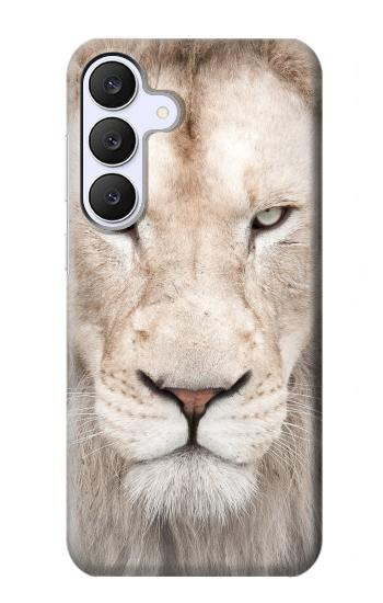 S2399 ホワイトライオンの顔 White Lion Face Samsung Galaxy S25 FE バックケース、フリップケース・カバー
