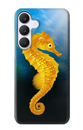 S2444 タツノオトシゴ 深い青色の海 Seahorse Underwater World Samsung Galaxy S25 FE バックケース、フリップケース・カバー
