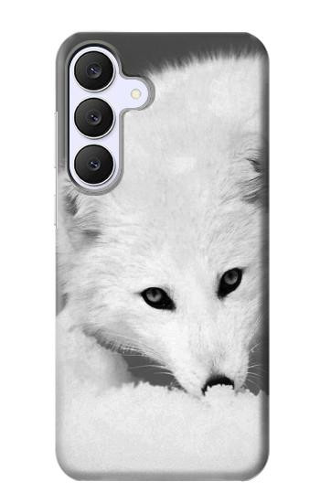S2569 ホワイト北極キツネ White Arctic Fox Samsung Galaxy S25 FE バックケース、フリップケース・カバー