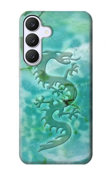 S2653 ドラゴングリーンターコイズストーングラフィックプリント Chinese Dragon Green Turquoise Stone Graphic Printed Samsung Galaxy S25 FE バックケース、フリップケース・カバー