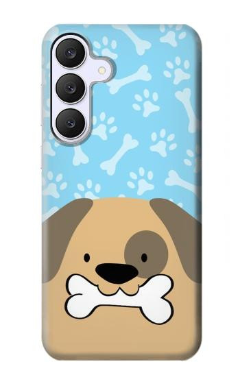 S2669 犬の足 骨 可愛い漫画のパターン Cute Dog Paws Bones Cartoon Samsung Galaxy S25 FE, S26 FE バックケース、フリップケース・カバー