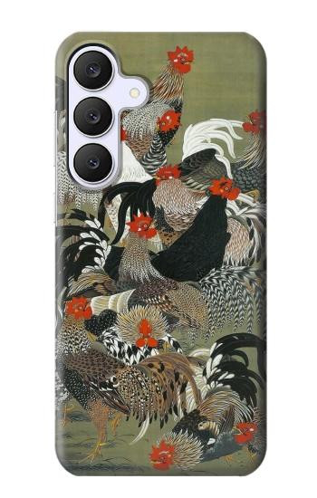 S2699 伊藤若冲 Ito Jakuchu Rooster Samsung Galaxy S25 FE バックケース、フリップケース・カバー