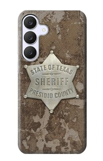 S2868 テキサス保安官バッジ Texas Presidio County Sheriff Badge Samsung Galaxy S25 FE バックケース、フリップケース・カバー