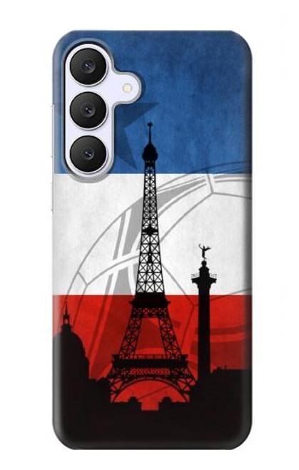 S2980 フランスサッカー France Football Soccer Flag Samsung Galaxy S25 FE バックケース、フリップケース・カバー