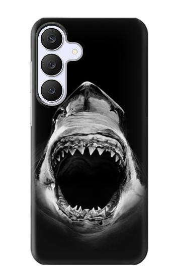 S3100 白のサメ Great White Shark Samsung Galaxy S25 FE バックケース、フリップケース・カバー