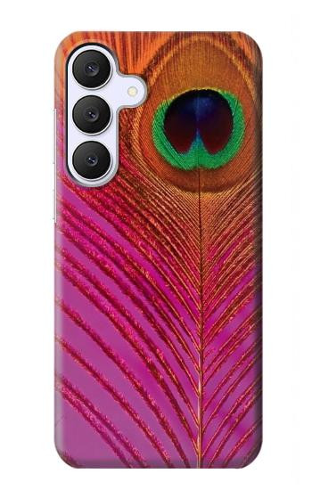 S3201 ピンクピーコックフェザー Pink Peacock Feather Samsung Galaxy S25 FE, S26 FE バックケース、フリップケース・カバー