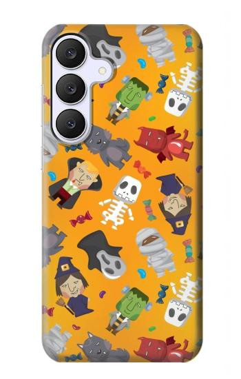 S3275 かわいいハロウィーンの漫画のパターン Cute Halloween Cartoon Pattern Samsung Galaxy S25 FE バックケース、フリップケース・カバー