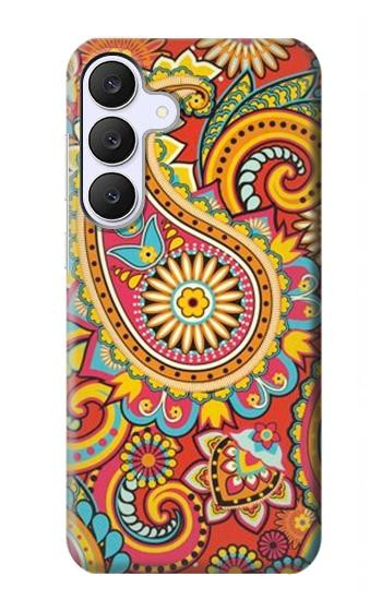 S3402 ペイズリー花柄 Floral Paisley Pattern Seamless Samsung Galaxy S25 FE バックケース、フリップケース・カバー