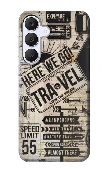 S3441 ヴィンテージ旅行 Vintage Travel Samsung Galaxy S25 FE, S26 FE バックケース、フリップケース・カバー