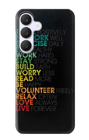 S3523 ポジティブな言葉 Think Positive Words Quotes Samsung Galaxy S25 FE バックケース、フリップケース・カバー