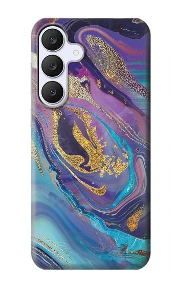 S3676 カラフルな抽象的な大理石の石 Colorful Abstract Marble Stone Samsung Galaxy S25 FE バックケース、フリップケース・カバー