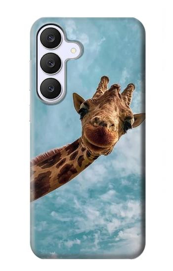 S3680 かわいいスマイルキリン Cute Smile Giraffe Samsung Galaxy S25 FE バックケース、フリップケース・カバー