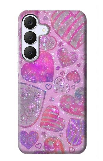 S3710 ピンクのラブハート Pink Love Heart Samsung Galaxy S25 FE, S26 FE バックケース、フリップケース・カバー